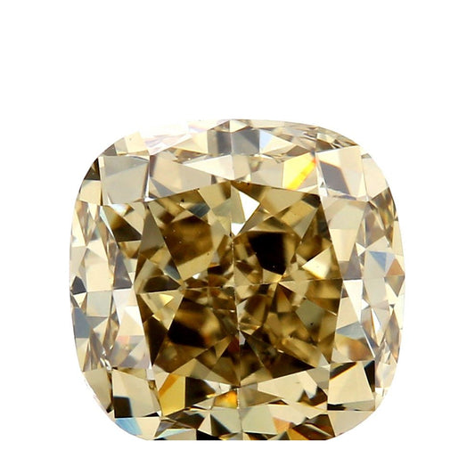 1.32ct | SI1 Fancy Brownish Yellow Cushion Diamond-Modern Rustic Diamond