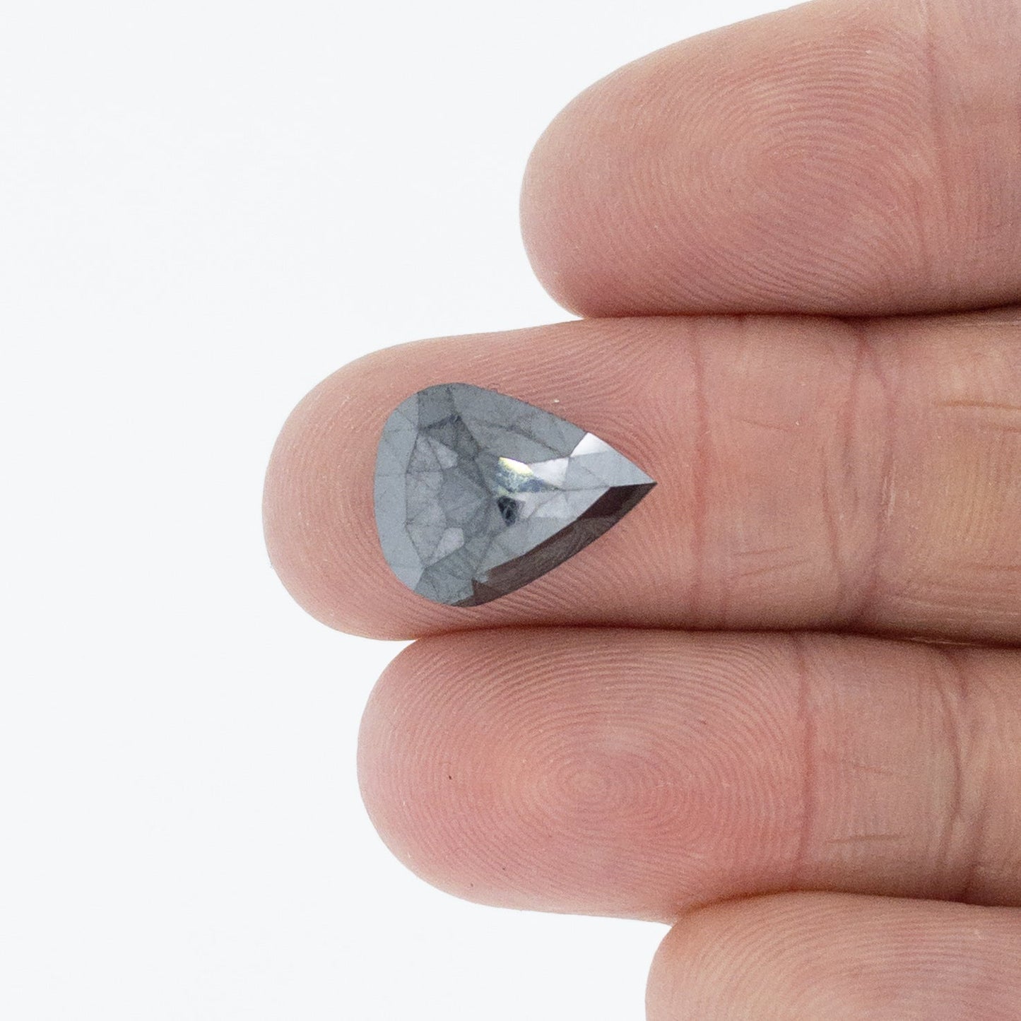 17.64ct | Black Rose Cut Pear Shape Diamond-Modern Rustic Diamond