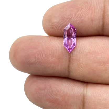 1.08ct | Fancy Cut Hexagon Shape Violet Sapphire-Modern Rustic Diamond
