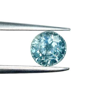1.09ct | Brilliant Cut Round Shape Blue Montana Sapphire-Modern Rustic Diamond