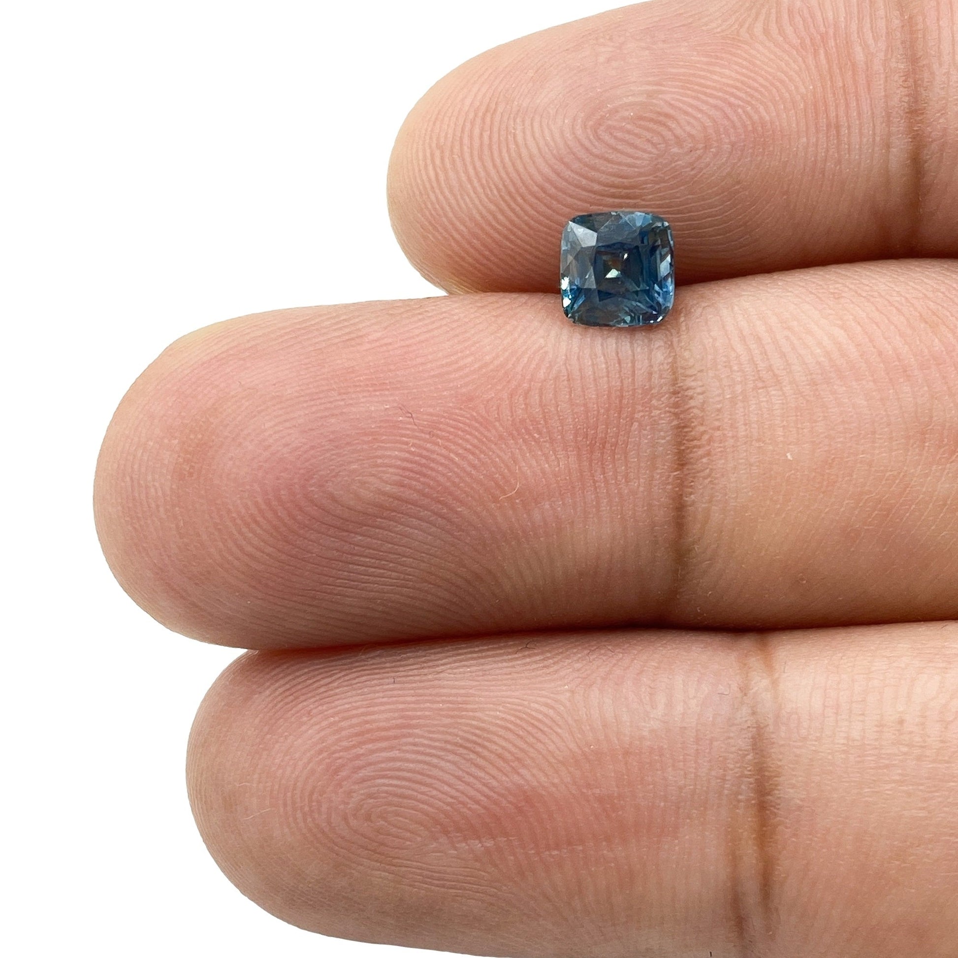 1.10ct | Brilliant Cut Cushion Shape Blue Montana Sapphire-Modern Rustic Diamond