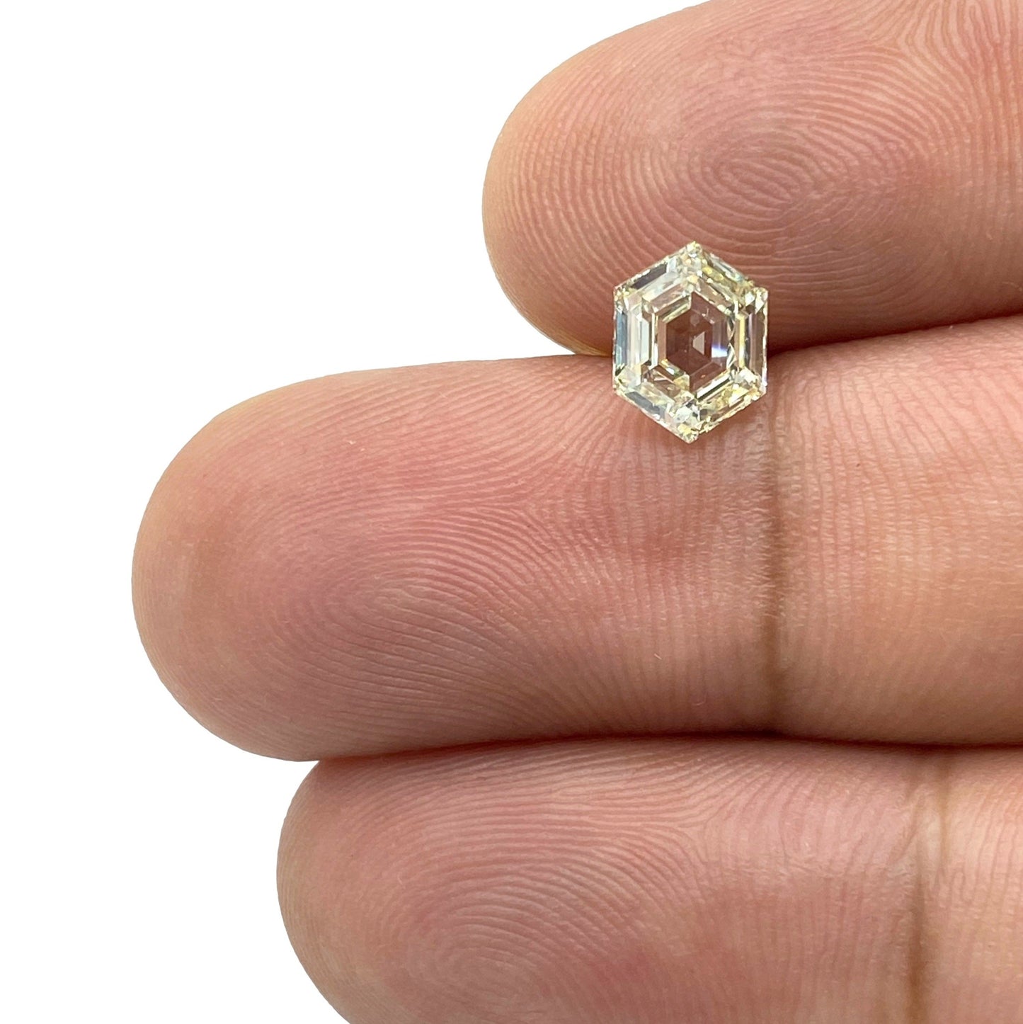 1.11ct | J/VS2 Step Cut Hexagon Shape Diamond-Modern Rustic Diamond