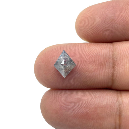 1.12ct | Salt & Pepper Rose Cut Lozenge Shape Diamond-Modern Rustic Diamond