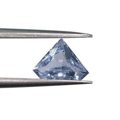 1.19ct | Brilliant Cut Shield Shape Light Blue Sapphire-Modern Rustic Diamond