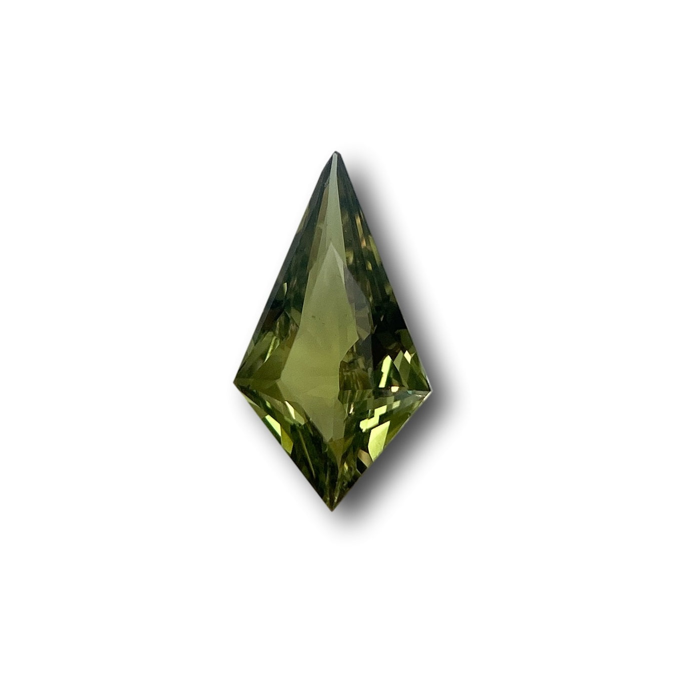 1.23ct | Brilliant Cut Kite Shape Green Sapphire-Modern Rustic Diamond