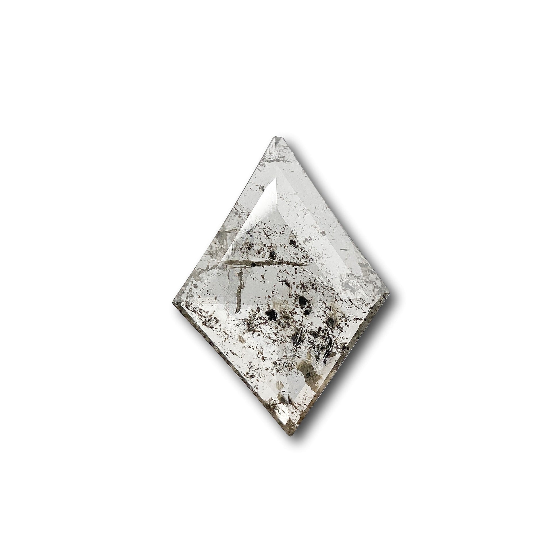 1.28ct | Salt & Pepper Rose Cut Lozenge Shape Diamond-Modern Rustic Diamond
