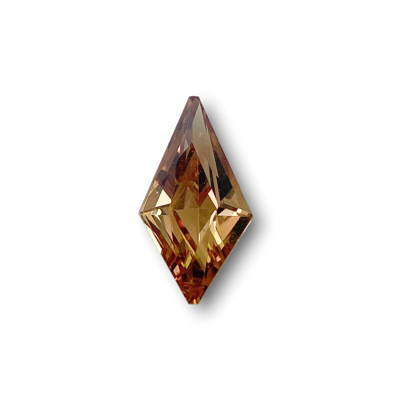 1.30ct | Brilliant Cut Kite Shape Brown Sapphire-Modern Rustic Diamond