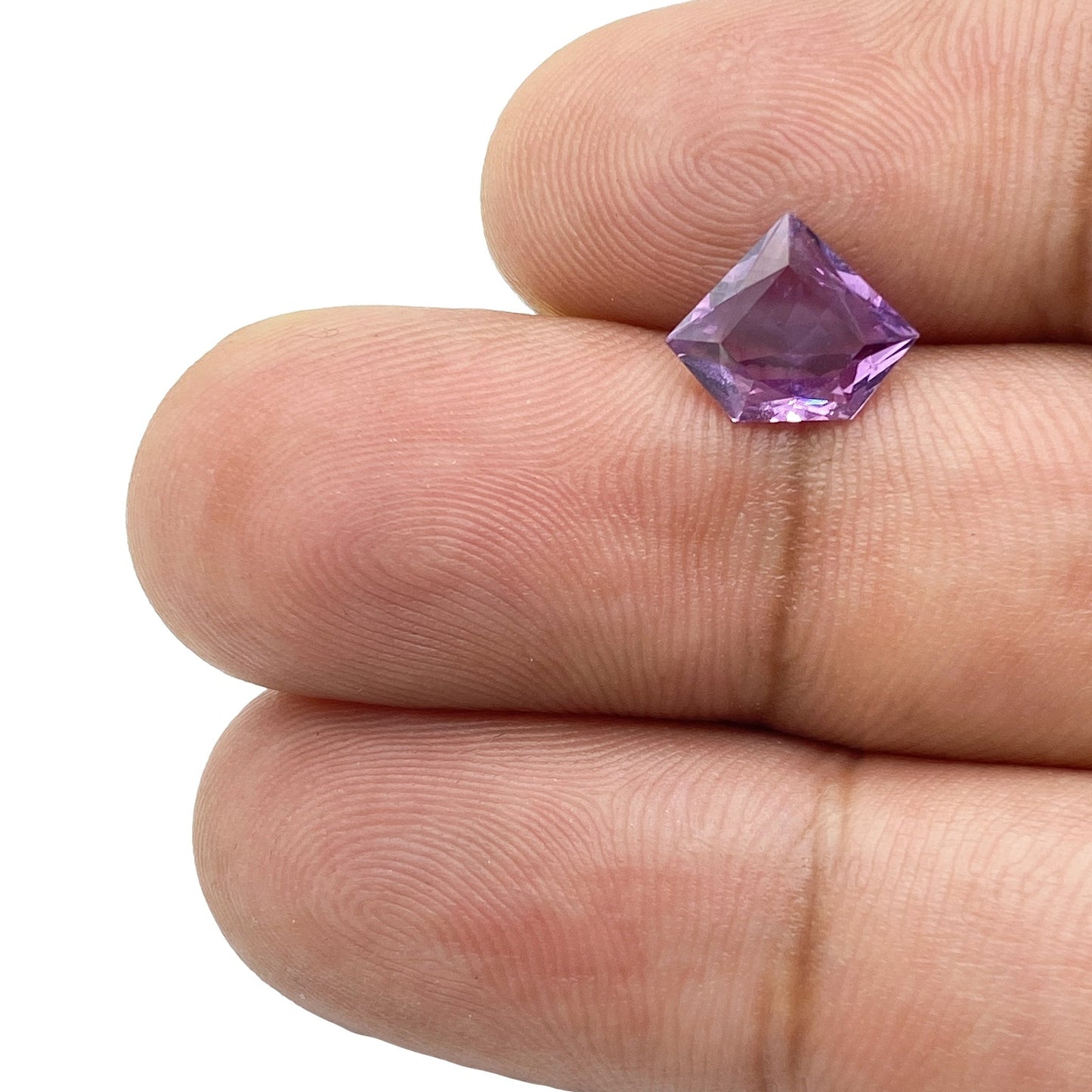 1.38ct | Brilliant Cut Shield Shape Violet Sapphire-Modern Rustic Diamond
