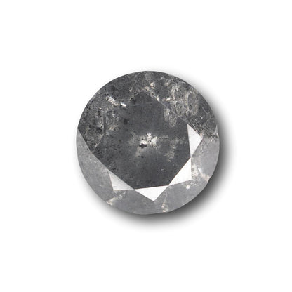 1.42ct | Salt & Pepper Round Brilliant Cut Diamond-Modern Rustic Diamond