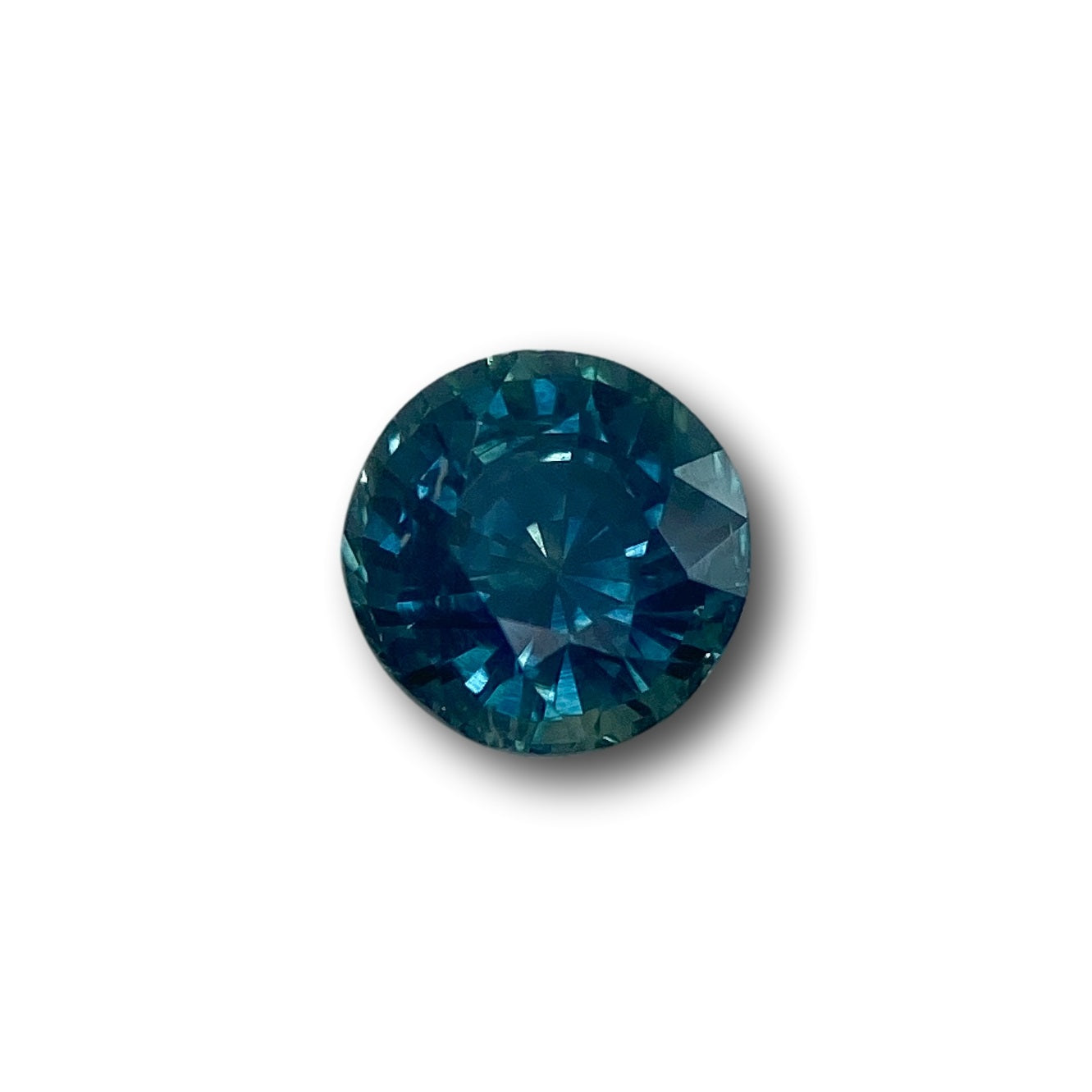 1.45ct | Brilliant Cut Round Shape Blue Montana Sapphire-Modern Rustic Diamond