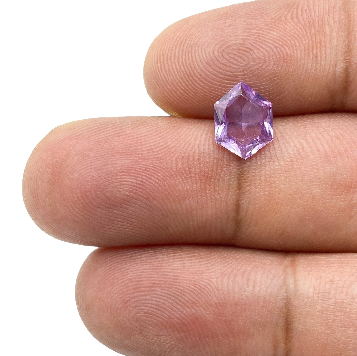 1.45ct | Fancy Cut Hexagon Shape Violet Sapphire-Modern Rustic Diamond