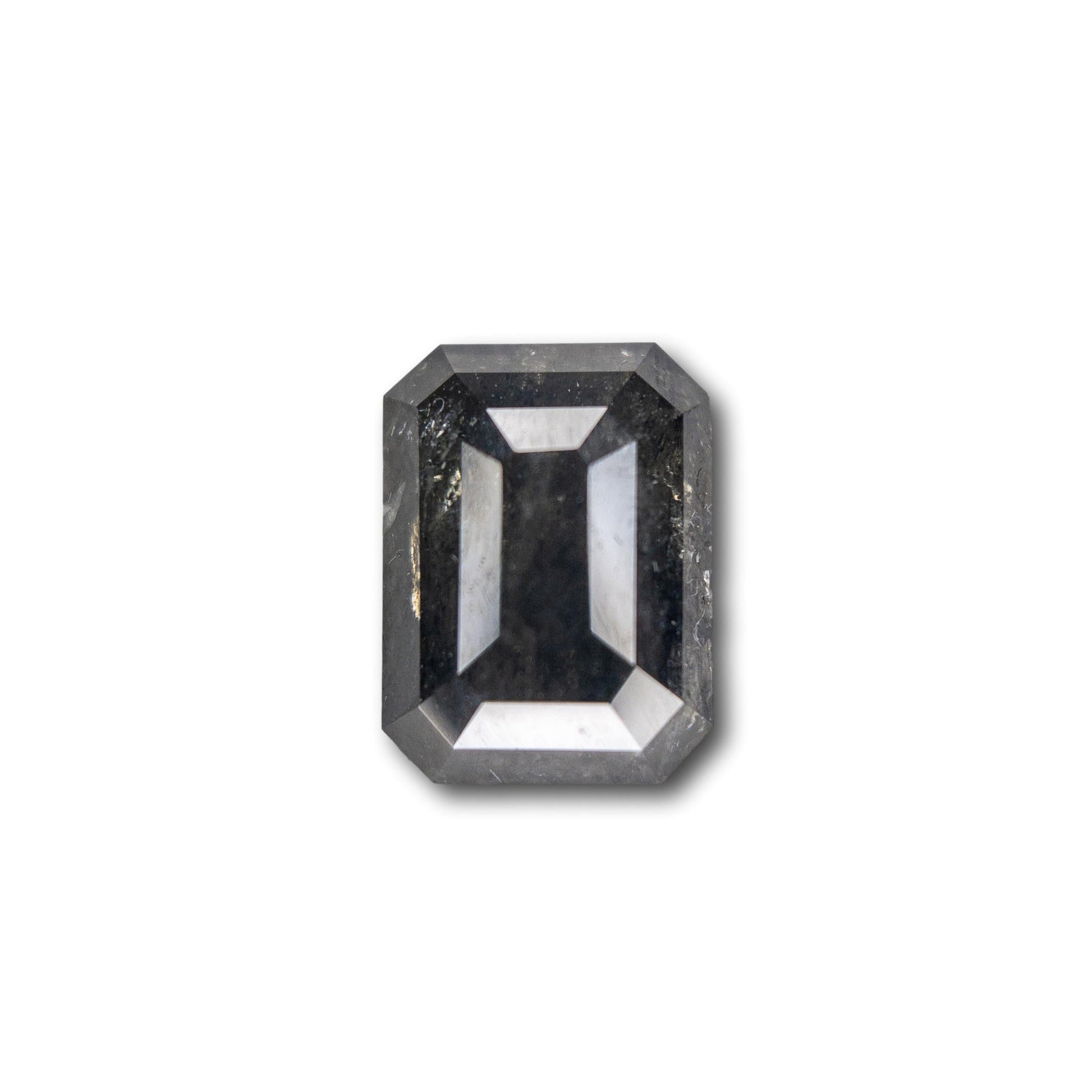 1.47ct | Salt and Pepper Emerald Cut Diamond-Modern Rustic Diamond