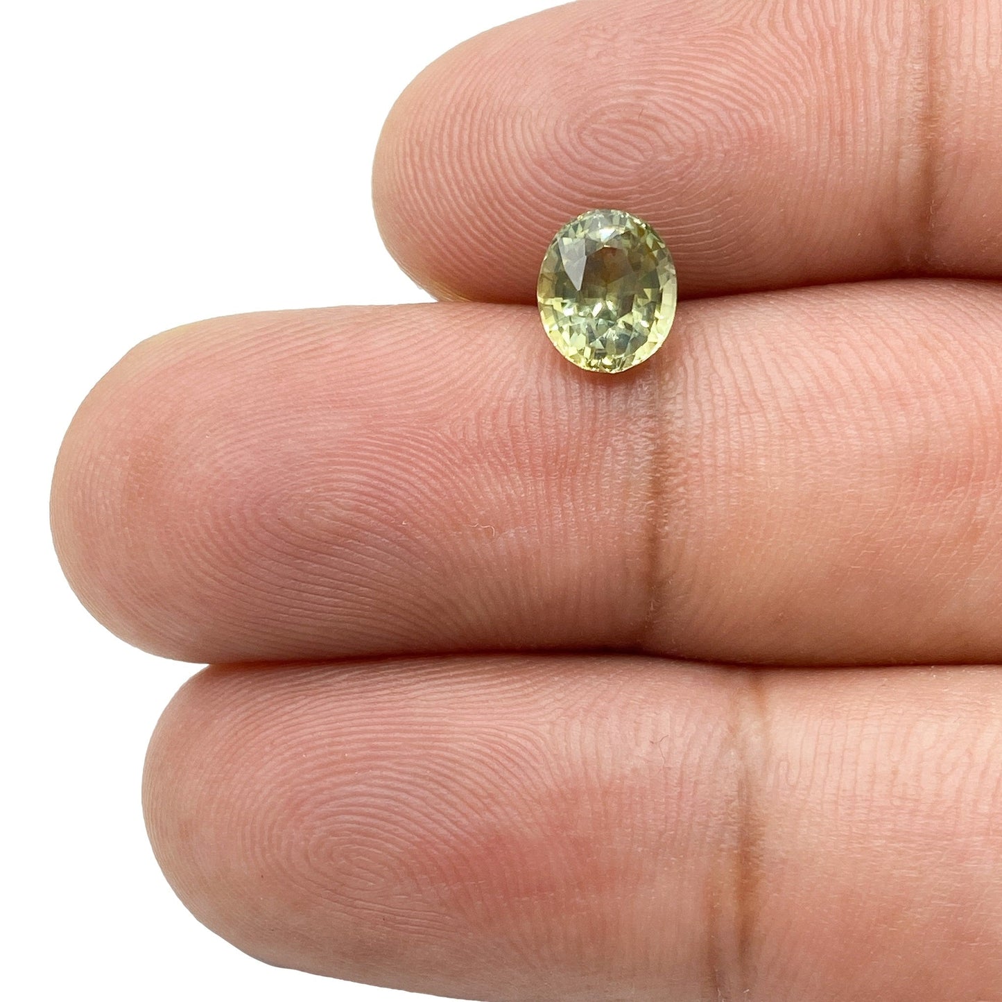 1.48ct | Brilliant Cut Oval Shape Green Montana Sapphire-Modern Rustic Diamond