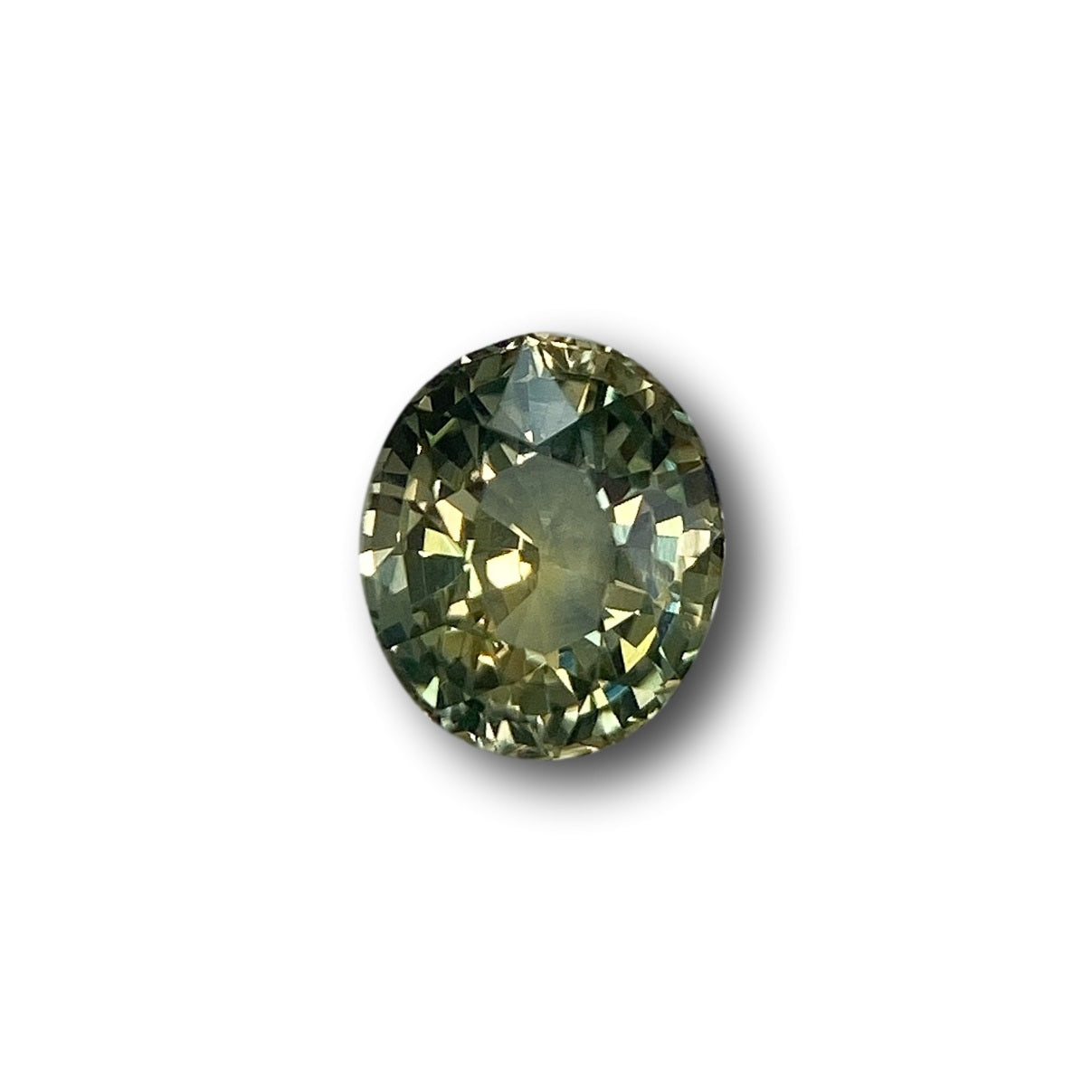 1.48ct | Brilliant Cut Oval Shape Green Montana Sapphire-Modern Rustic Diamond