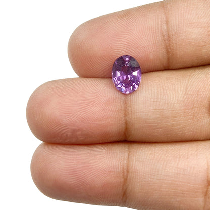 1.58ct | Brilliant Cut Oval Shape Violet Sapphire-Modern Rustic Diamond