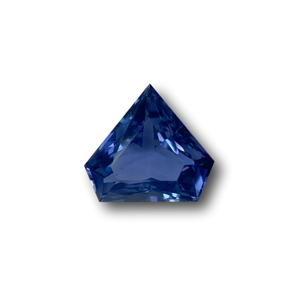 1.73ct | Brilliant Cut Shield Shape Dark Blue Sapphire-Modern Rustic Diamond