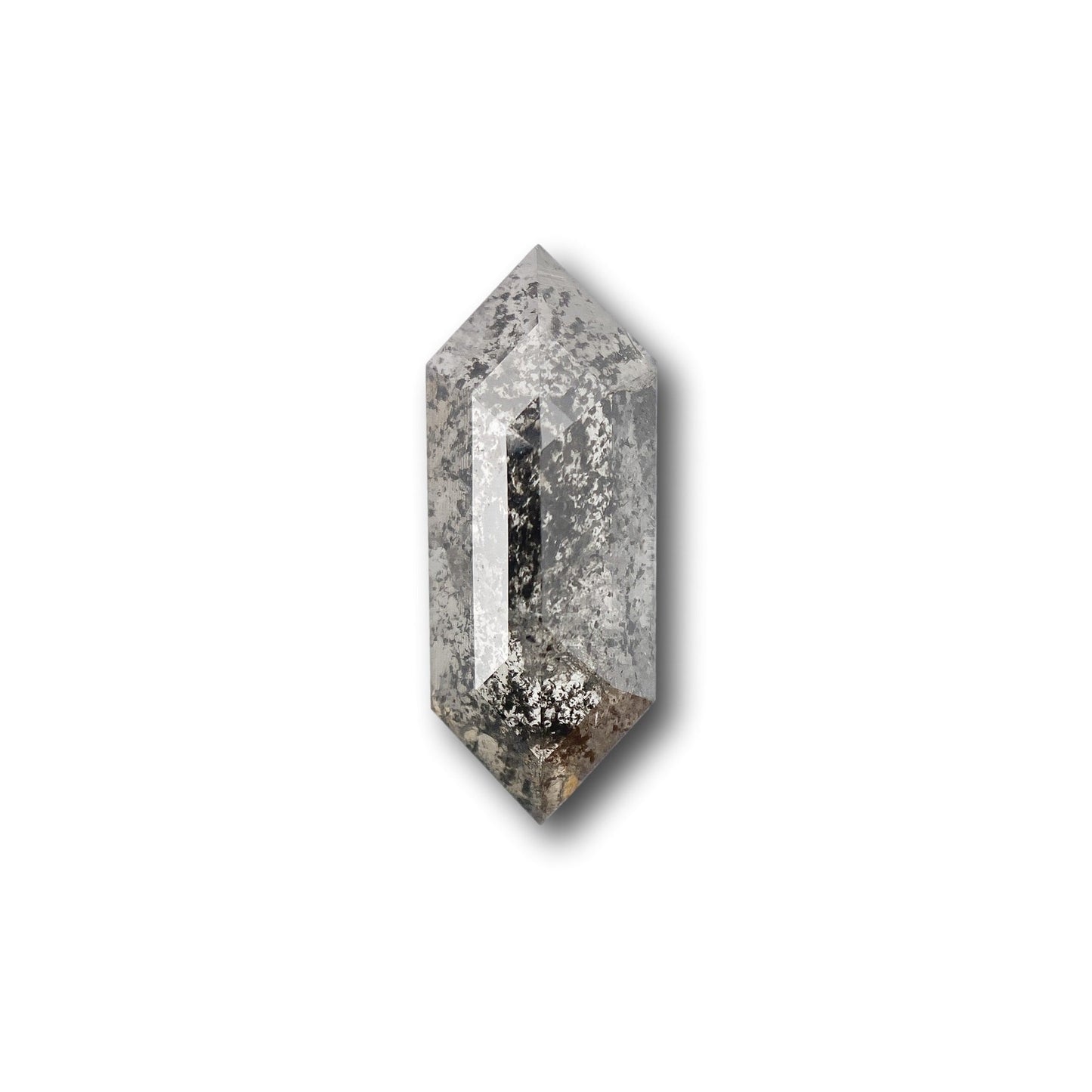 1.78ct | Salt & Pepper Rose Cut Hexagon Shape Diamond-Modern Rustic Diamond