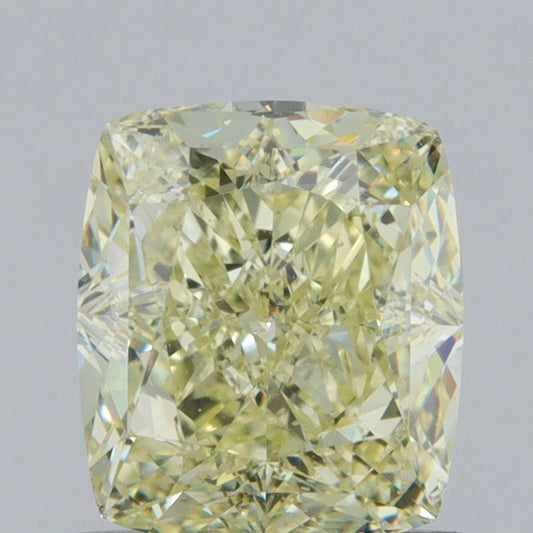 1.31ct | Yellow VS Cushion Shape Brilliant Cut Diamond - Modern Rustic Diamond
