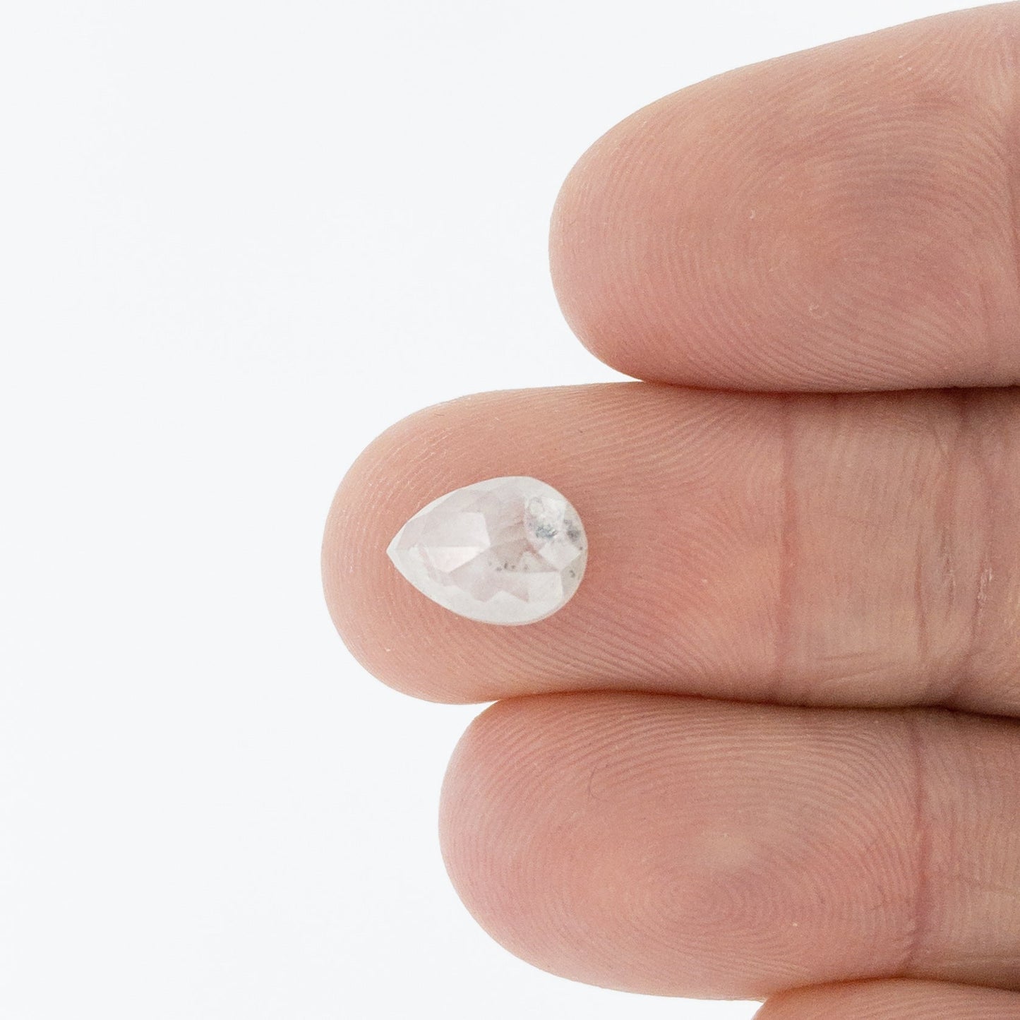 2.07ct | Opaque White Pear Shape Diamond-Modern Rustic Diamond