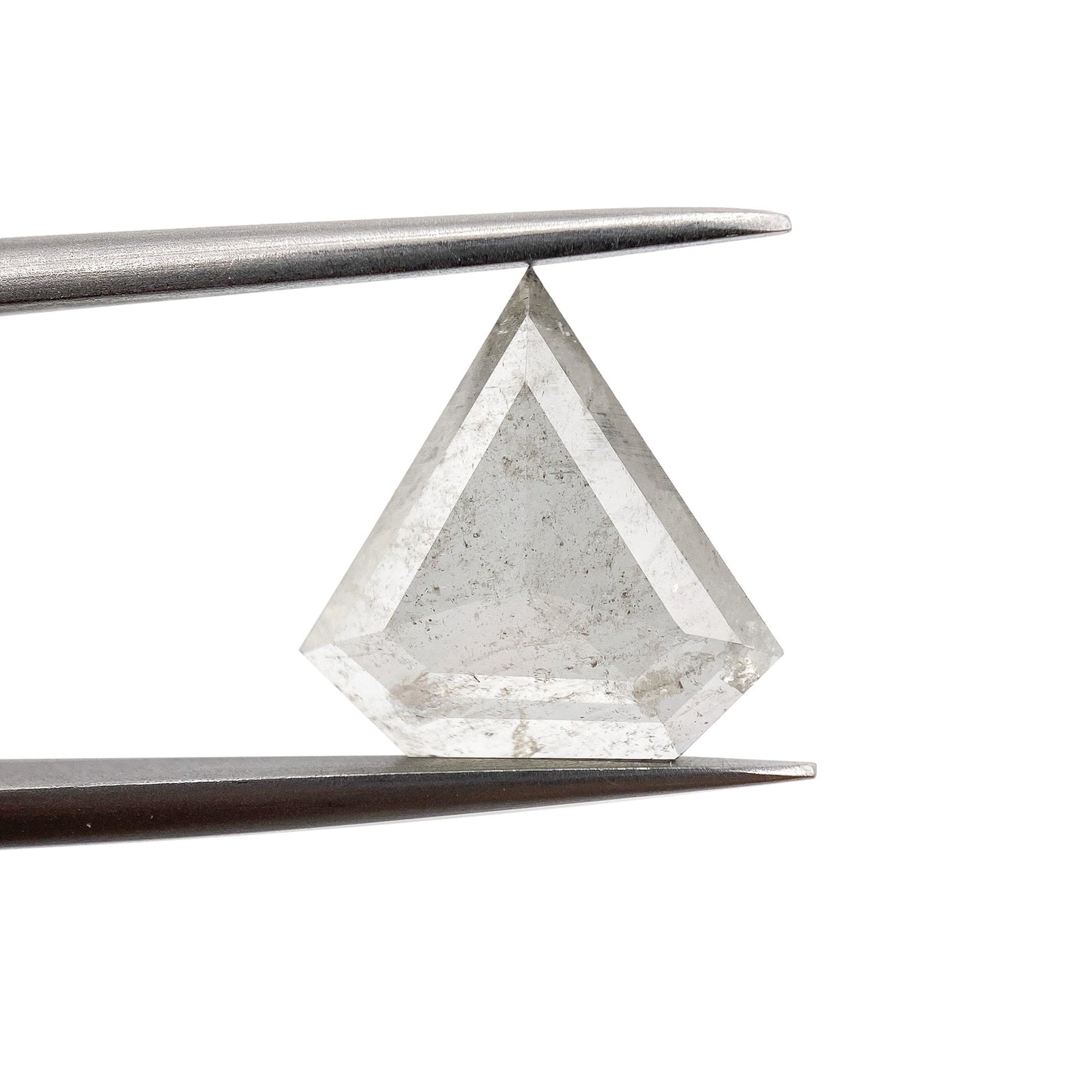 2.16ct | Salt & Pepper Rose Cut Shield Shape Diamond-Modern Rustic Diamond