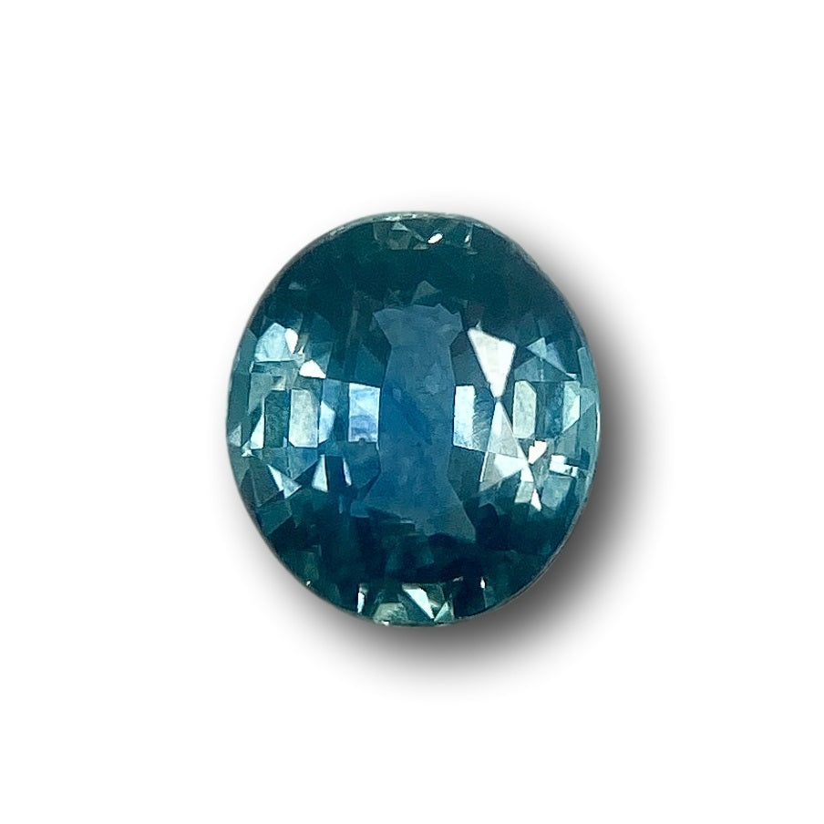2.67ct | Brilliant Cut Oval Shape Blue Montana Sapphire-Modern Rustic Diamond