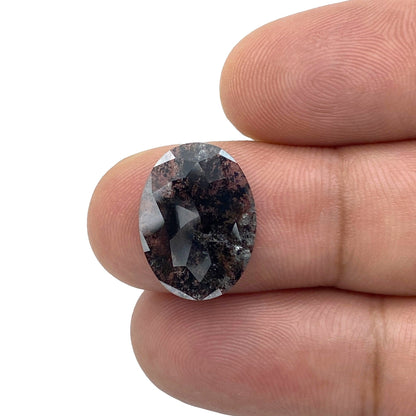3.26ct | Salt & Pepper Rose Cut Oval Shape Diamond-Modern Rustic Diamond