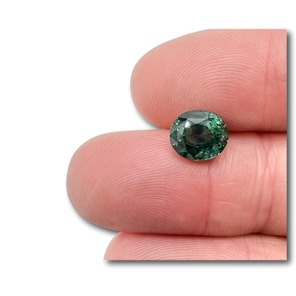 3.39ct | Brilliant Cut Oval Shape Blue Montana Sapphire (GIA)-Modern Rustic Diamond