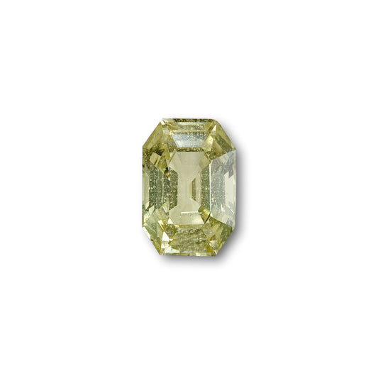 3.45ct | Emerald Cut Yellow Sapphire (GIA)-Modern Rustic Diamond
