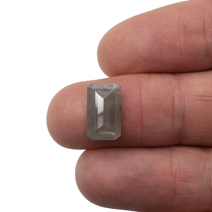 4.54ct | Opaque Emerald Cut Diamond-Modern Rustic Diamond