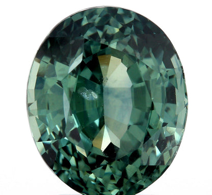 5.32ct | Brilliant Cut Oval Shape Blue Green Montana Sapphire (GIA)-Modern Rustic Diamond